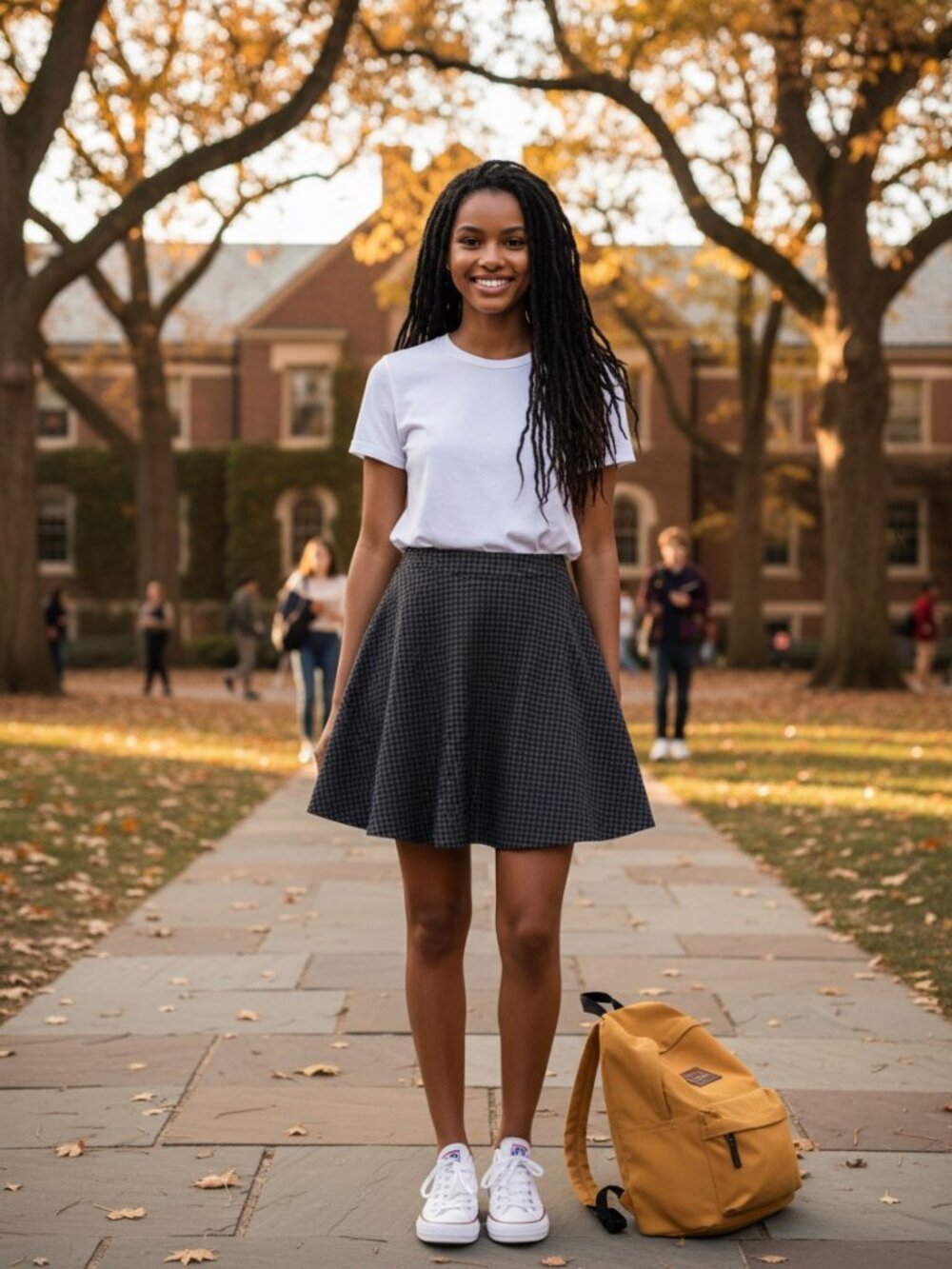 Halogen Gray Check Mini School Girl Skater Skirt, size 4